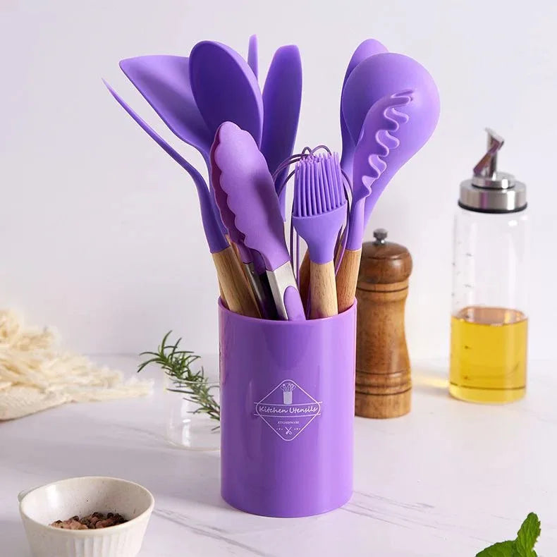 12 Peças de utensílios de cozinha de silicone