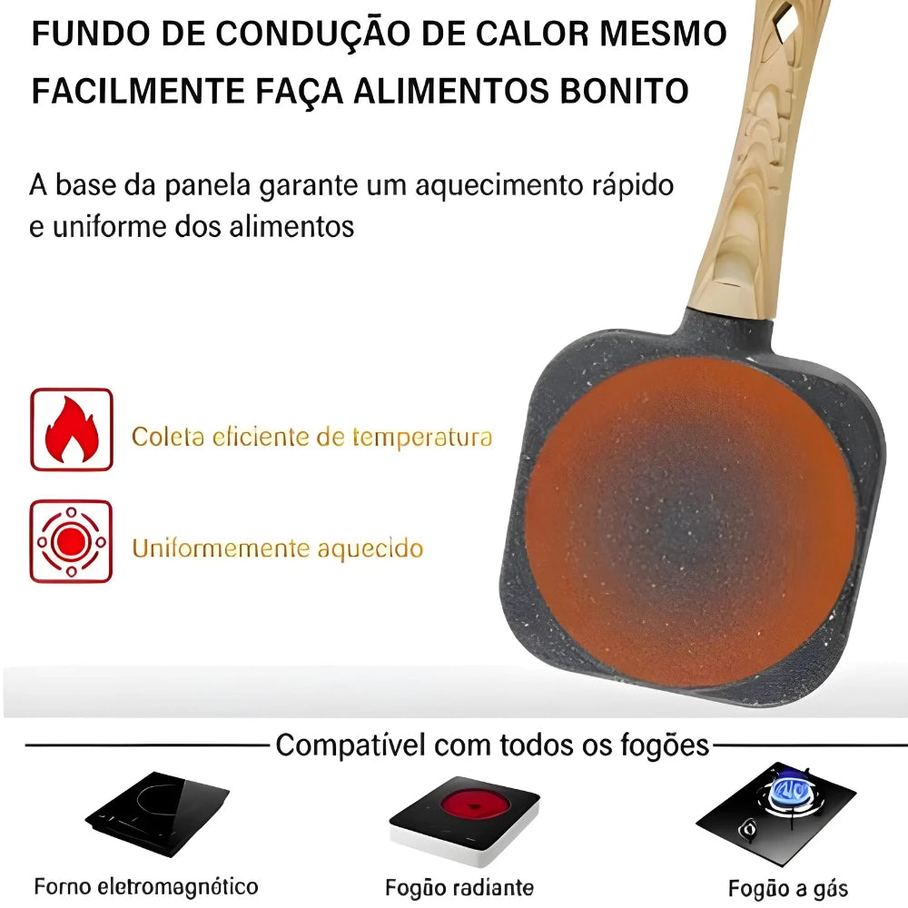 Frigideira prática antiaderente