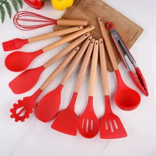 12 Peças de utensílios de cozinha de silicone