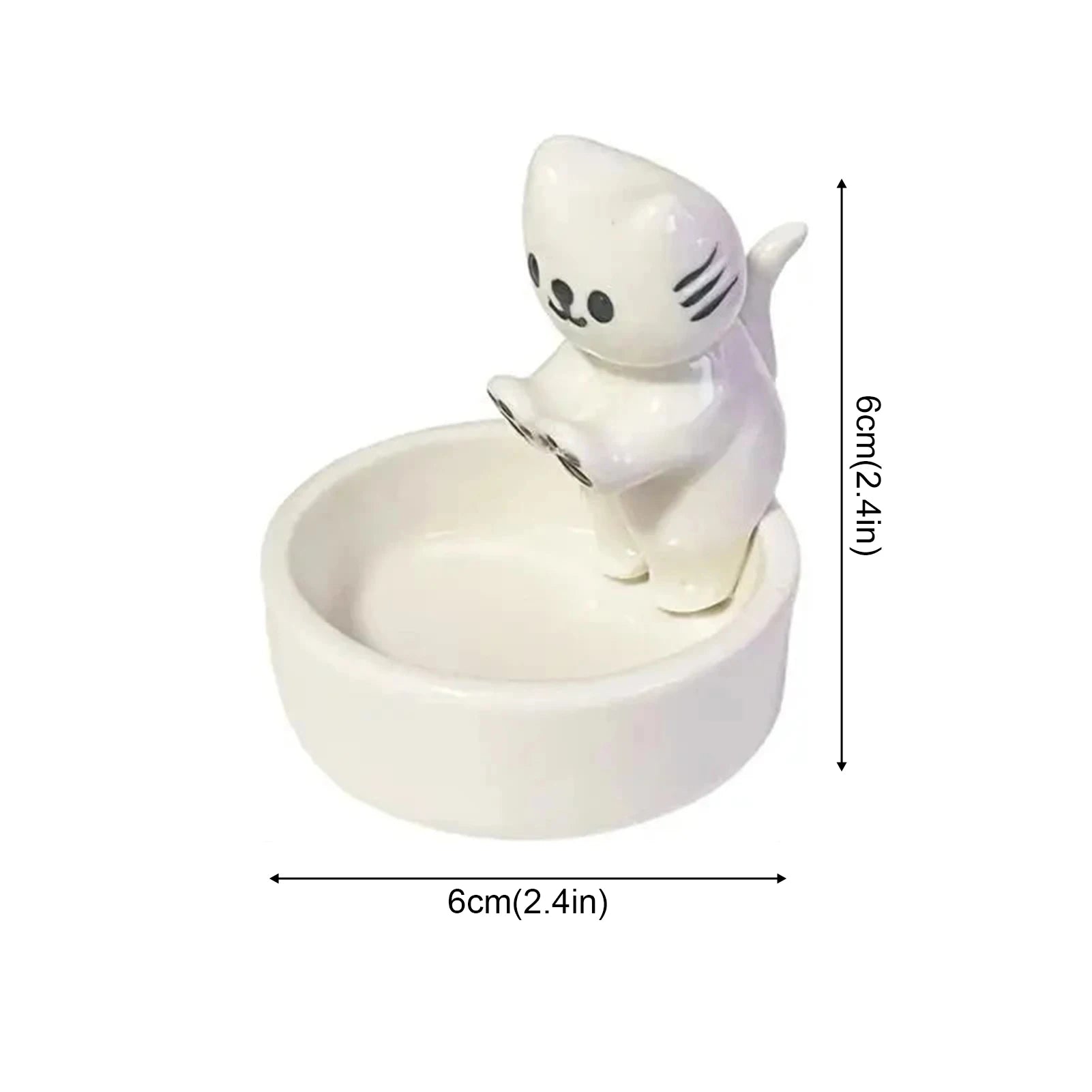 Porta velas com gatos aquecendo as patinhas