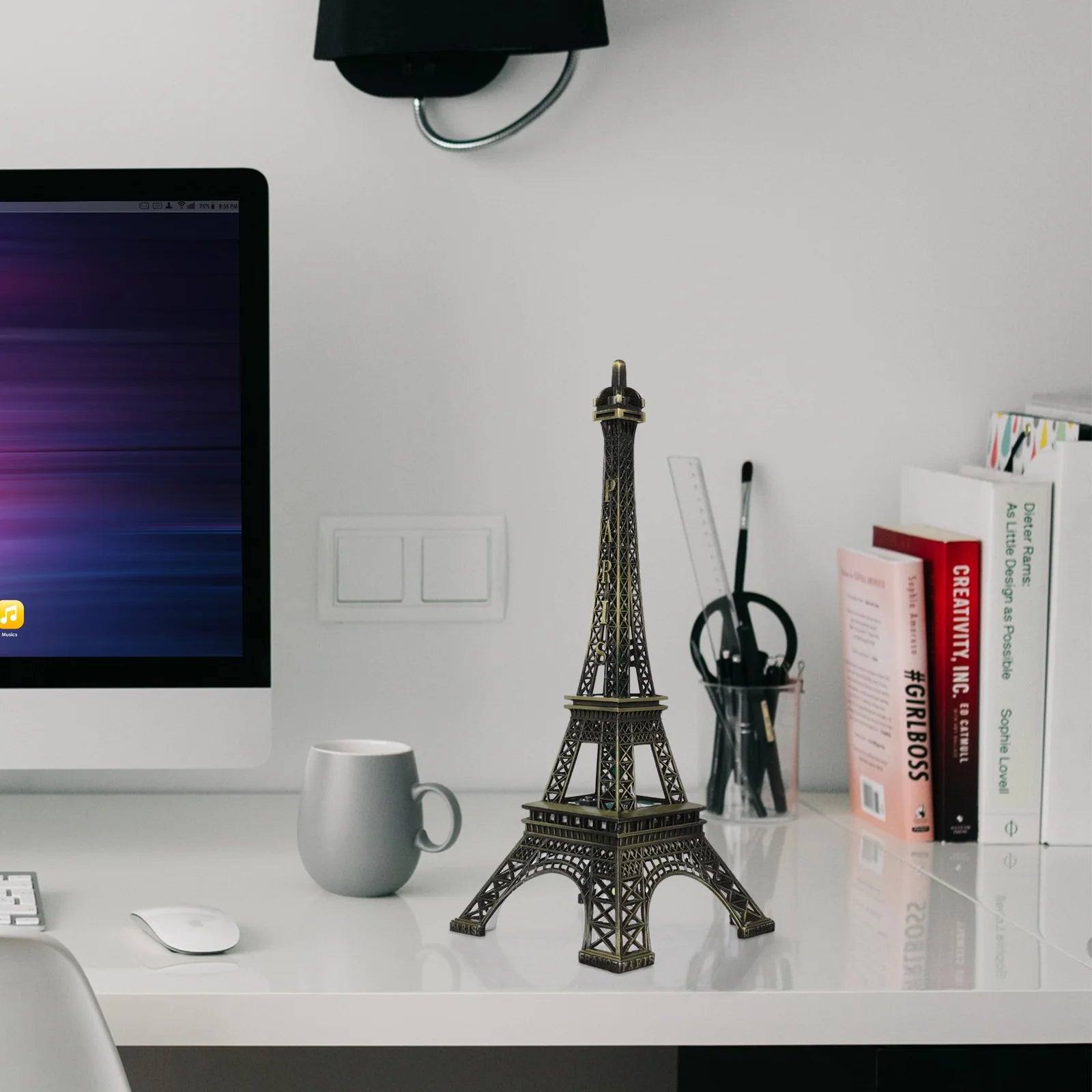 Torre Eiffel para decoração com luz de LED