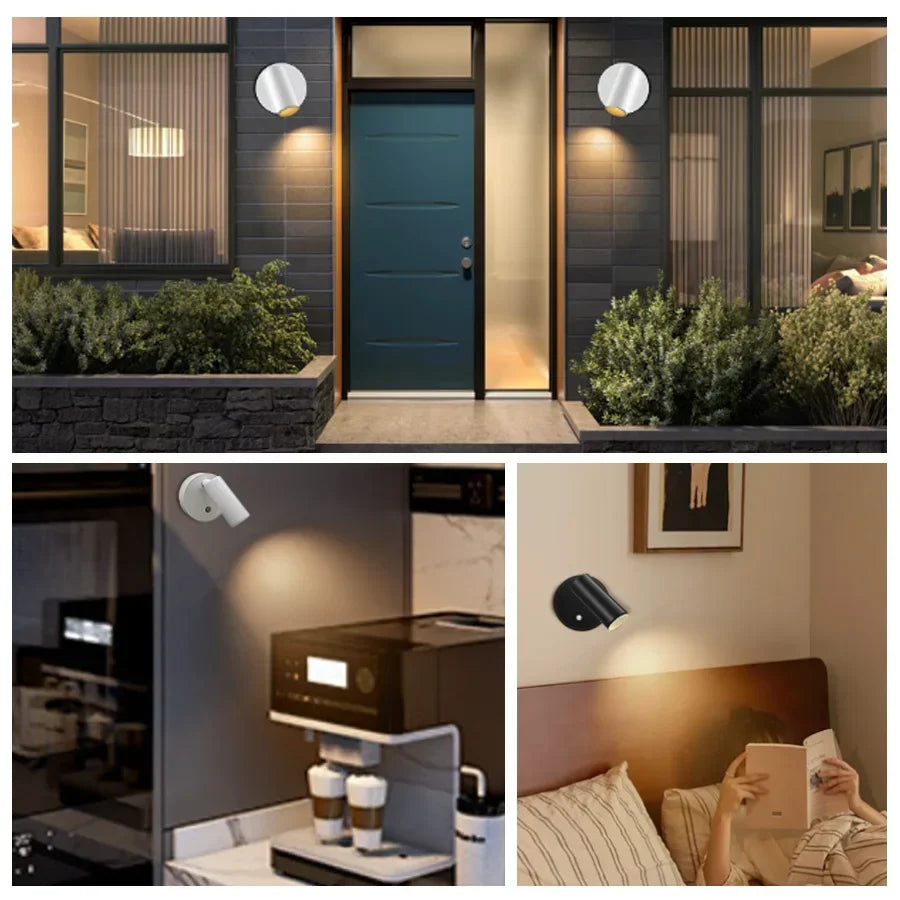 Luminária LED com giro 360°