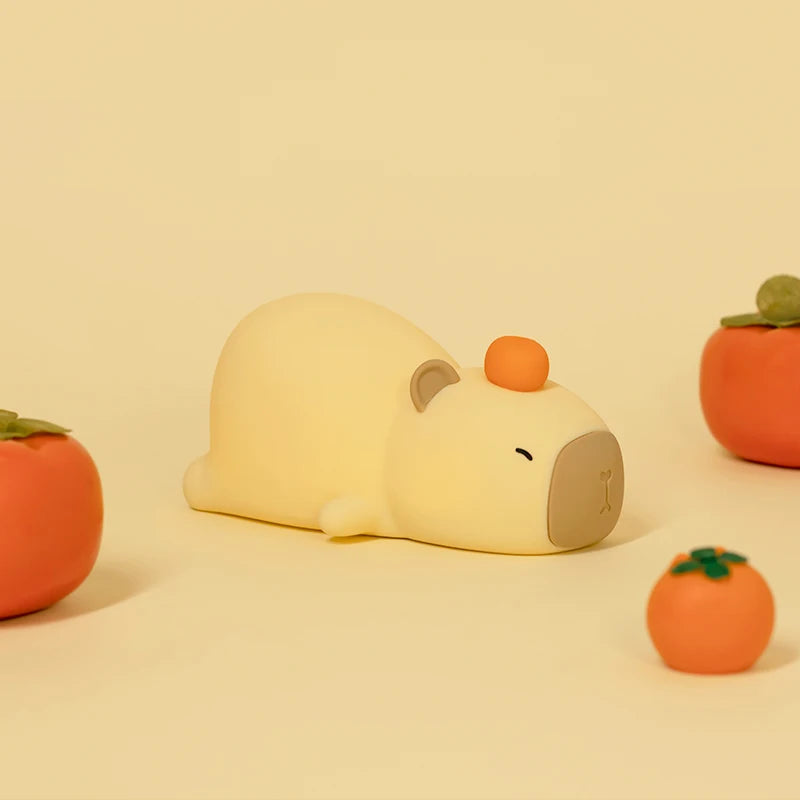 Luminária de silicone em formato de capivara