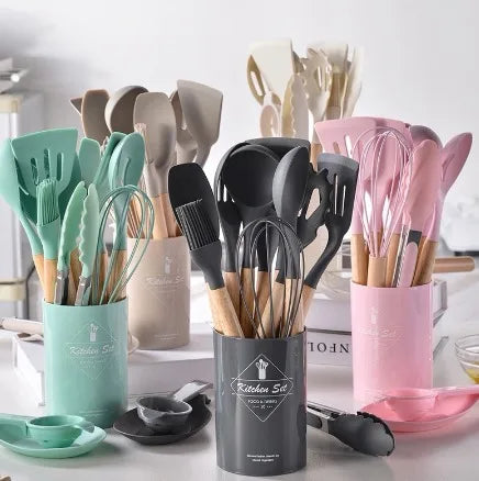 12 Peças de utensílios de cozinha de silicone