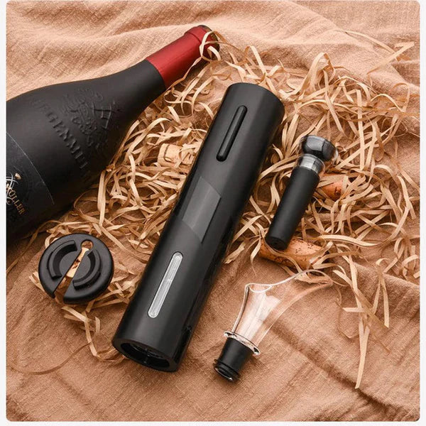 Abridor de vinho elétrico easy vinho + kit para vinho
