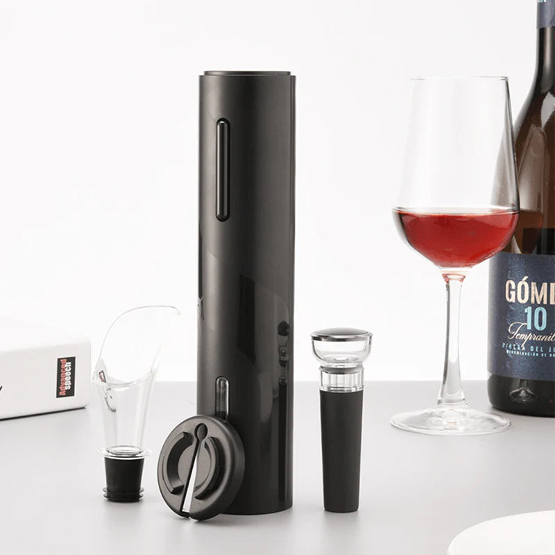 Abridor de vinho elétrico easy vinho + kit para vinho