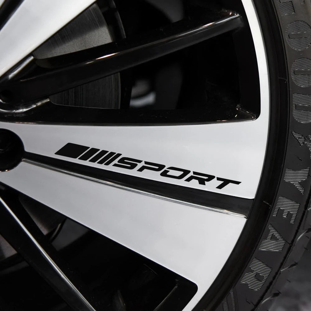 Adesivo SPORT para roda de carro 4 peças
