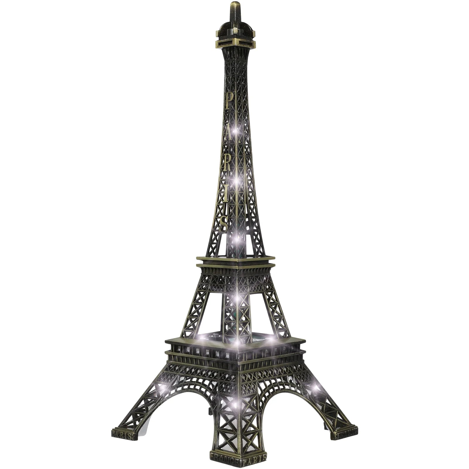 Led Light Paris Eiffel Tower Wedding Decoration Architecture Metal Crafts Vintage Model Desktop Decoration Travel Souvenirs